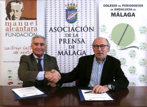 Firma convenio entre Asociación de la Prensa y Fundación Manuel Alcántara