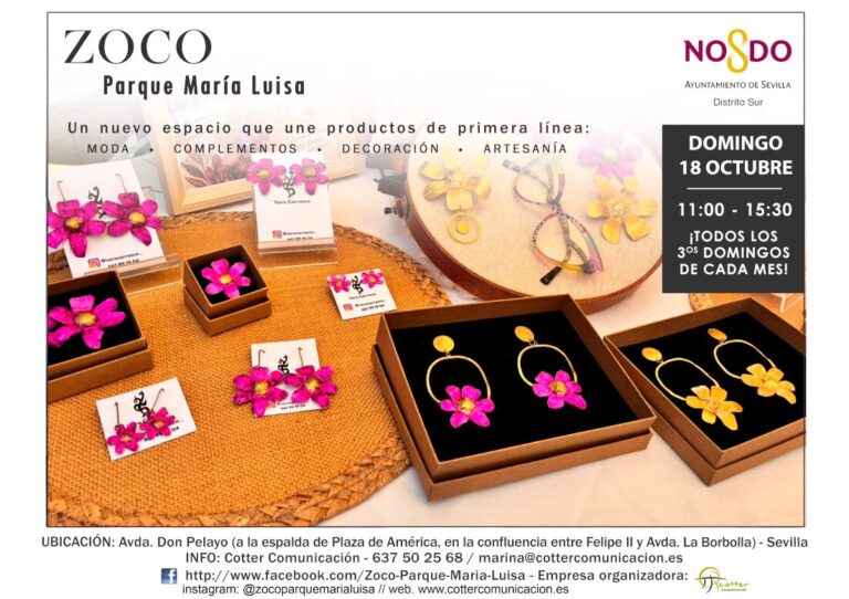 El Zoco del Parque María Luisa celebra su próxima edición el domingo 18 de octubre